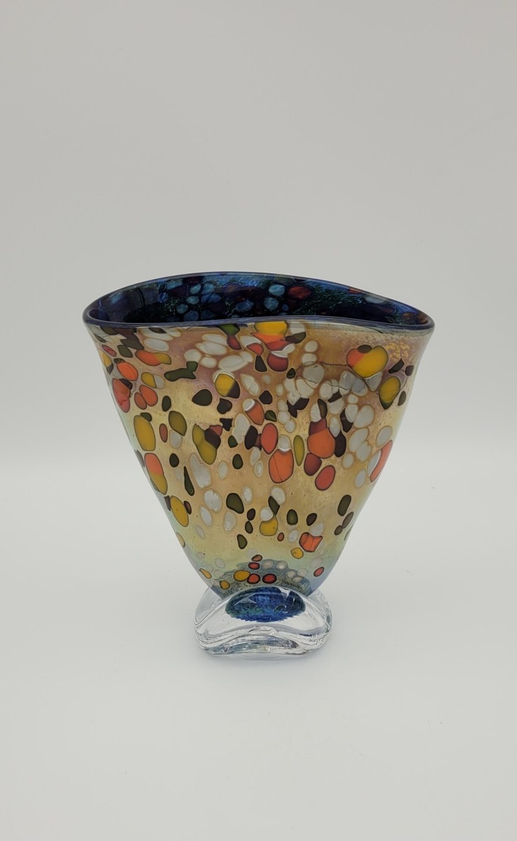 Speckled Flat Vase